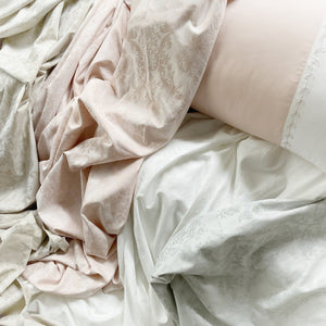 Artemis - Blush Jacquard Bedsheet - Available in Queen, King, and Super King Size - Studio Covers