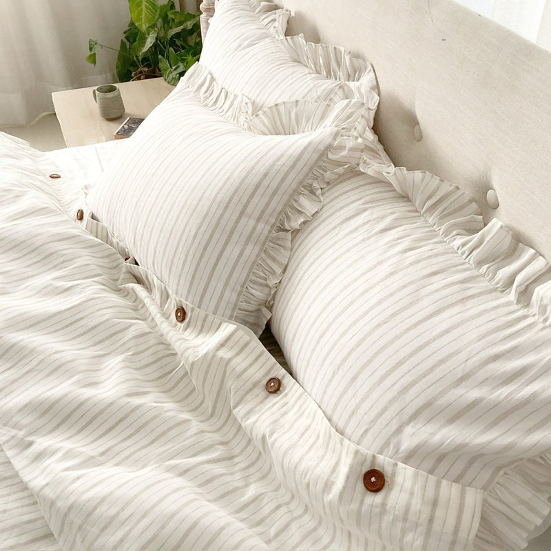 Cabana Ecru Coastal Duvet Cover - Studio Covers