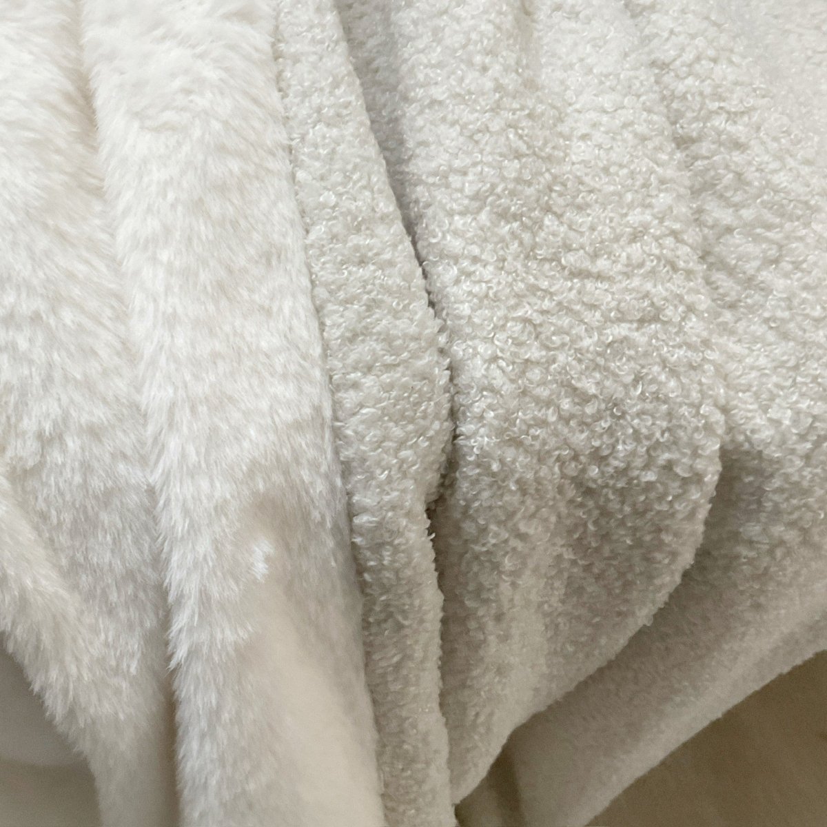 Lumiére Ivory Boucle Throw - Main Image