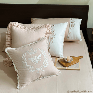 Sweetpea - 300 TC Cotton Sateen Blush Bedsheet - Avalable in Queen, King, and Super King Size - Studio Covers
