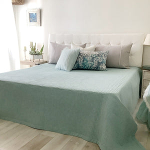 Aqua - A Coastal Piece - Comes With Two Pillowcases - Studio Covers