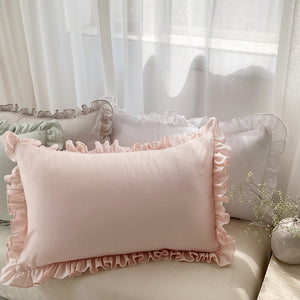 Elaine - A Freefalling Ruffled Bedspread - Comes With Two Ruffled Pillowcases - Studio Covers