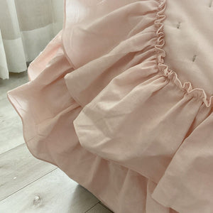 Elaine - A Freefalling Ruffled Bedspread - Comes With Two Ruffled Pillowcases - Studio Covers