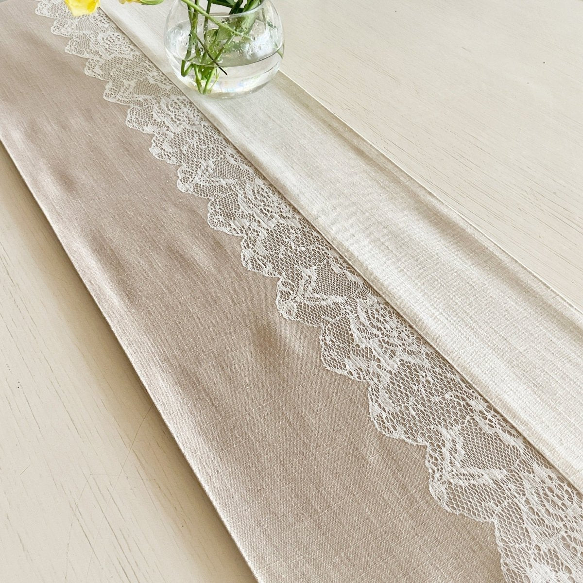 Ivory Meets Ecru Table Runner - Studio Covers