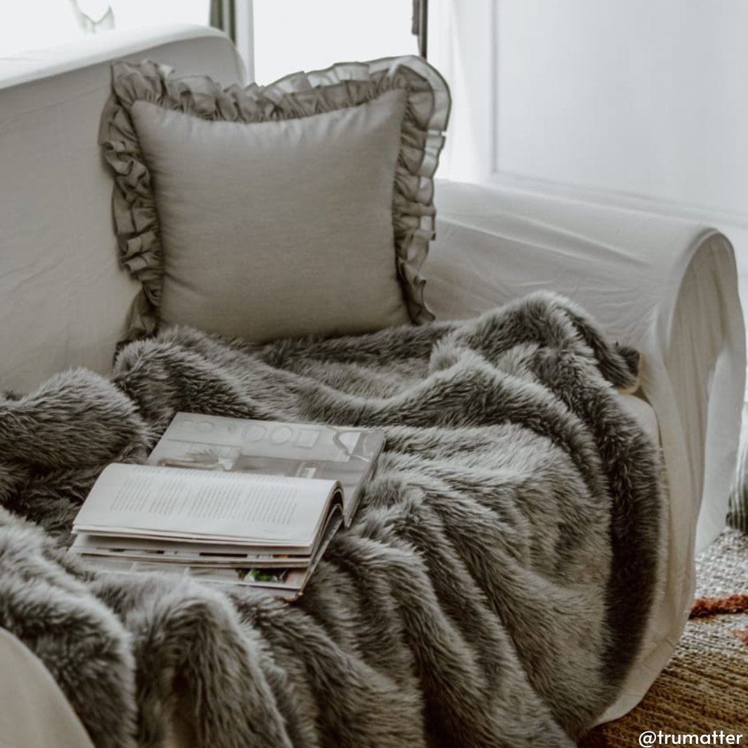 Silver Fox Grey Artisanal Throw - Studio Covers