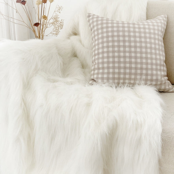 White Faux Fur Throw Buy Premium Throws Online in India Studio