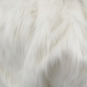 Snowy White Faux Fur Artisanal Throw - Studio Covers