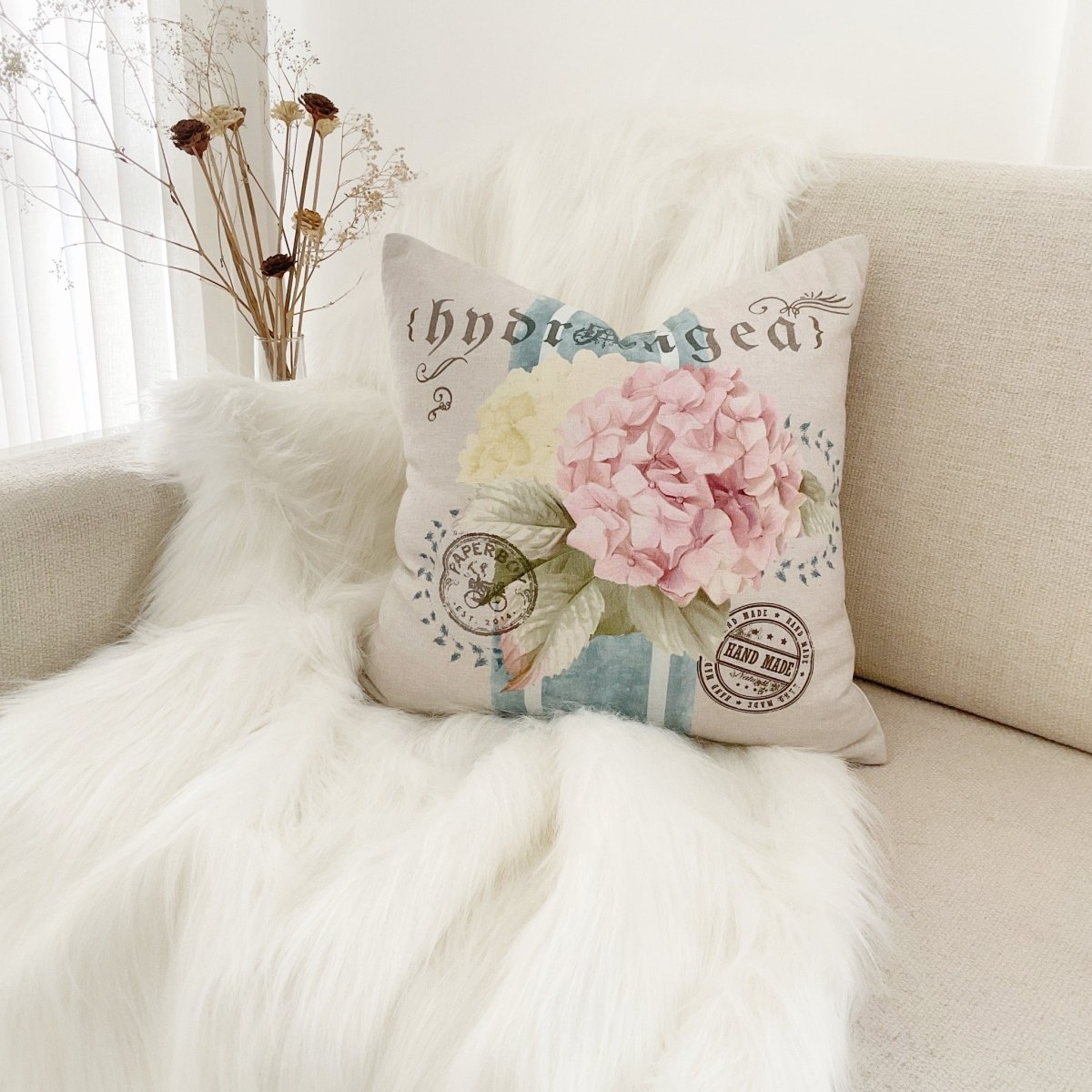 Snowy White Faux Fur Artisanal Throw - Studio Covers