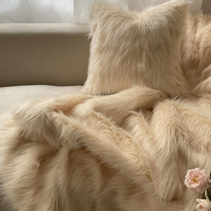 Sunkissed - Faux Fur Luxe Throw Blanket - Studio Covers